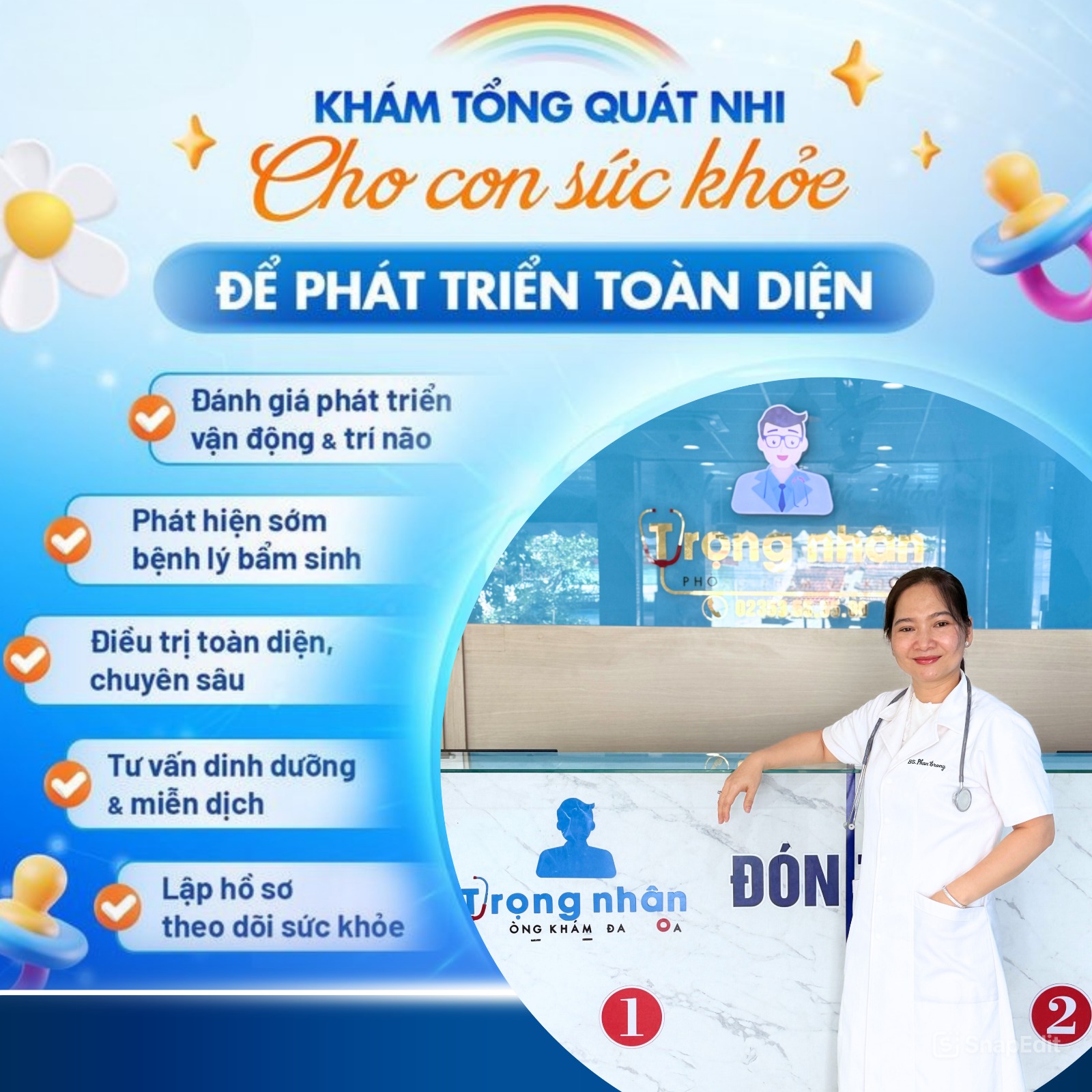 Khám sức khỏe tổng quát cho bé